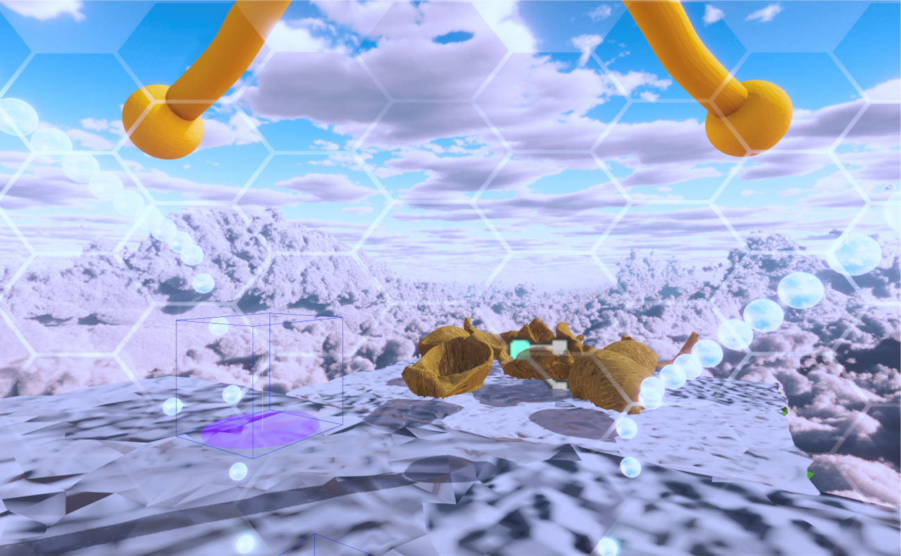 A dead plant in the garden, viewed from the bee's perspective